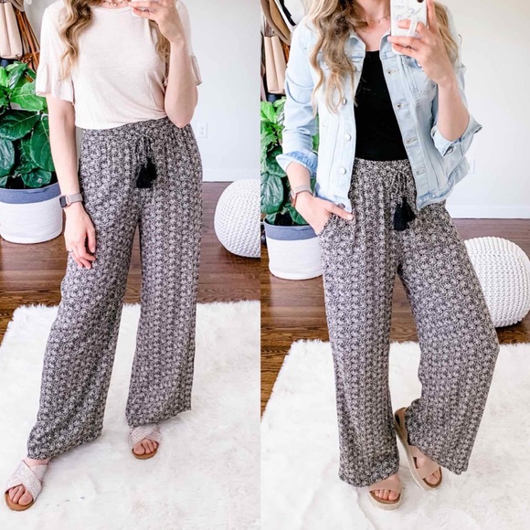 Knox Rose Women's Mid-Rise Wide Leg Pants - Picture 2 of 8